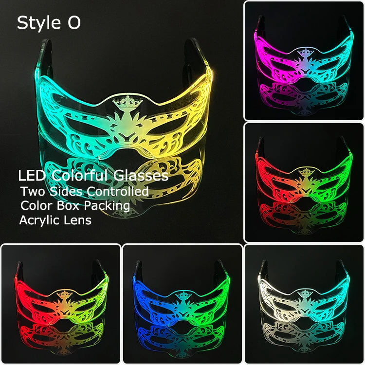 LED Neon Luminous Glow Party Glasses