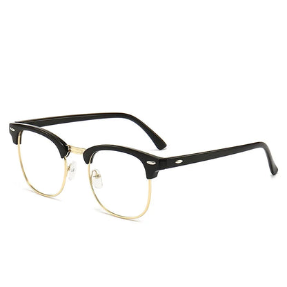 Retro Classic Half Frames Anti Blue Light Eyeglasses - retinosa