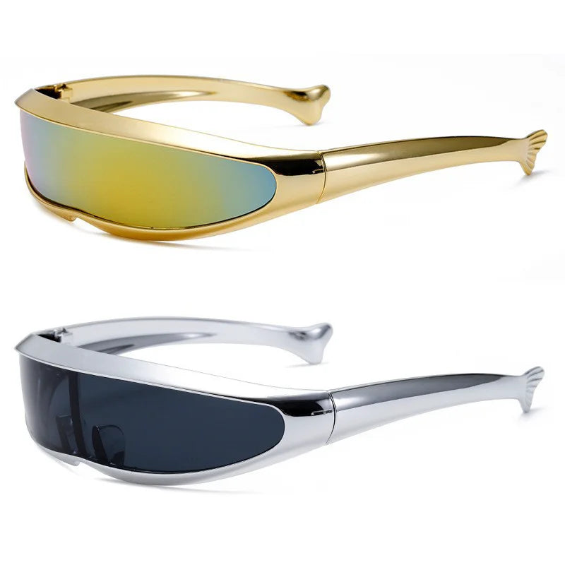Futuristic One-piece Y2K Steampunk Sunglasses