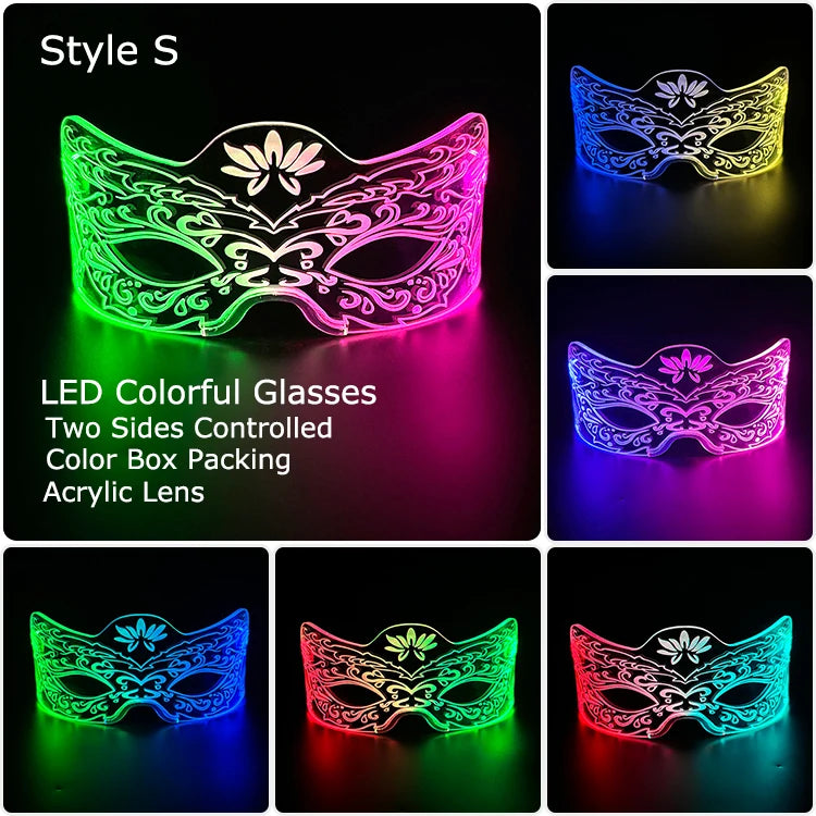 LED Neon Luminous Glow Party Glasses