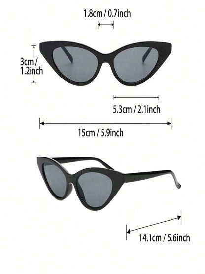 5PCS Unisex Metal Plastic Street Fashion Sunglasses