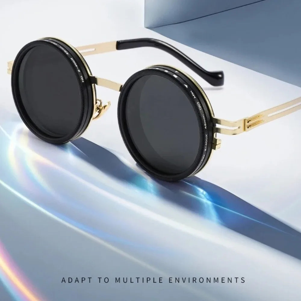 ND2-400 Adjustable Round Dimming Polarized Glasses