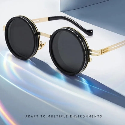 ND2-400 Adjustable Round Dimming Polarized Glasses