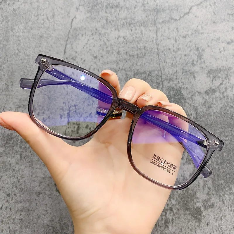 Black Anti-Blue Light Computer Unisex Square sunglasses
