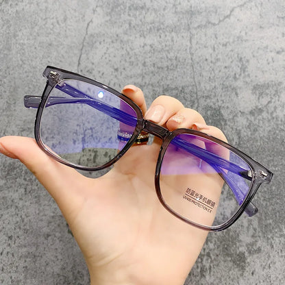 Black Anti-Blue Light Computer Unisex Square sunglasses