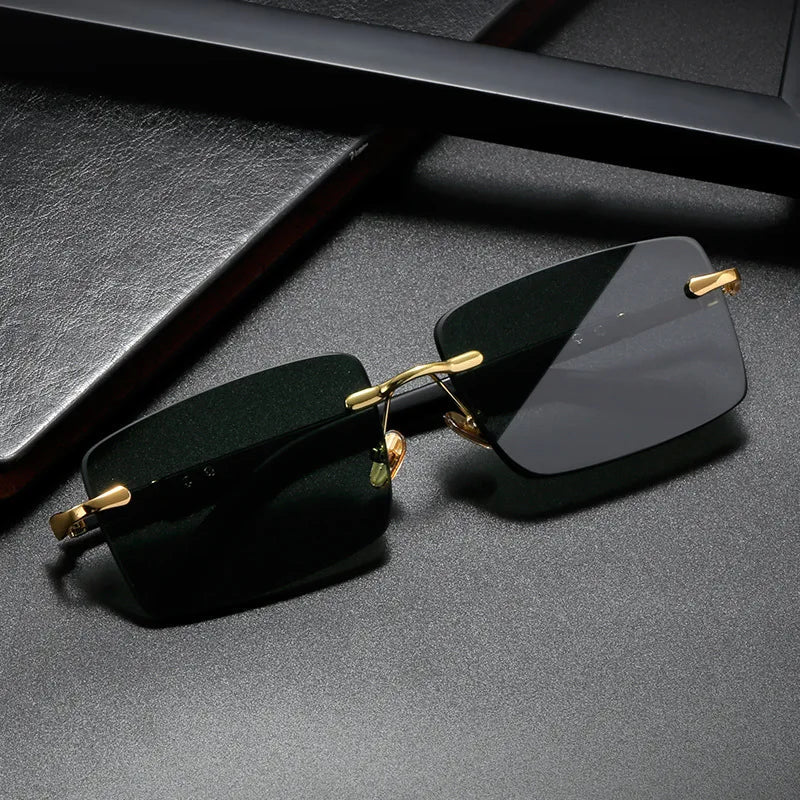 High-Definition Rimless Square Eyewear