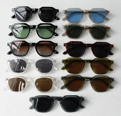 Peekaboo Korean Retro TR90 Polygon Polarized Sunglasses