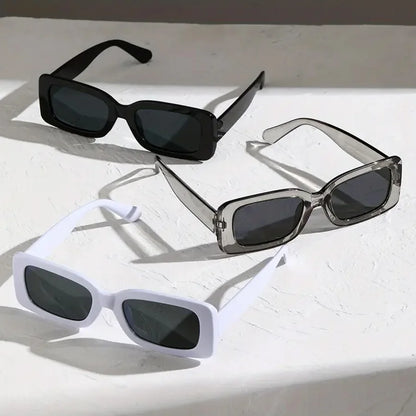 3PCS Y2K Hip Hop Vacation Square fashion Glasses