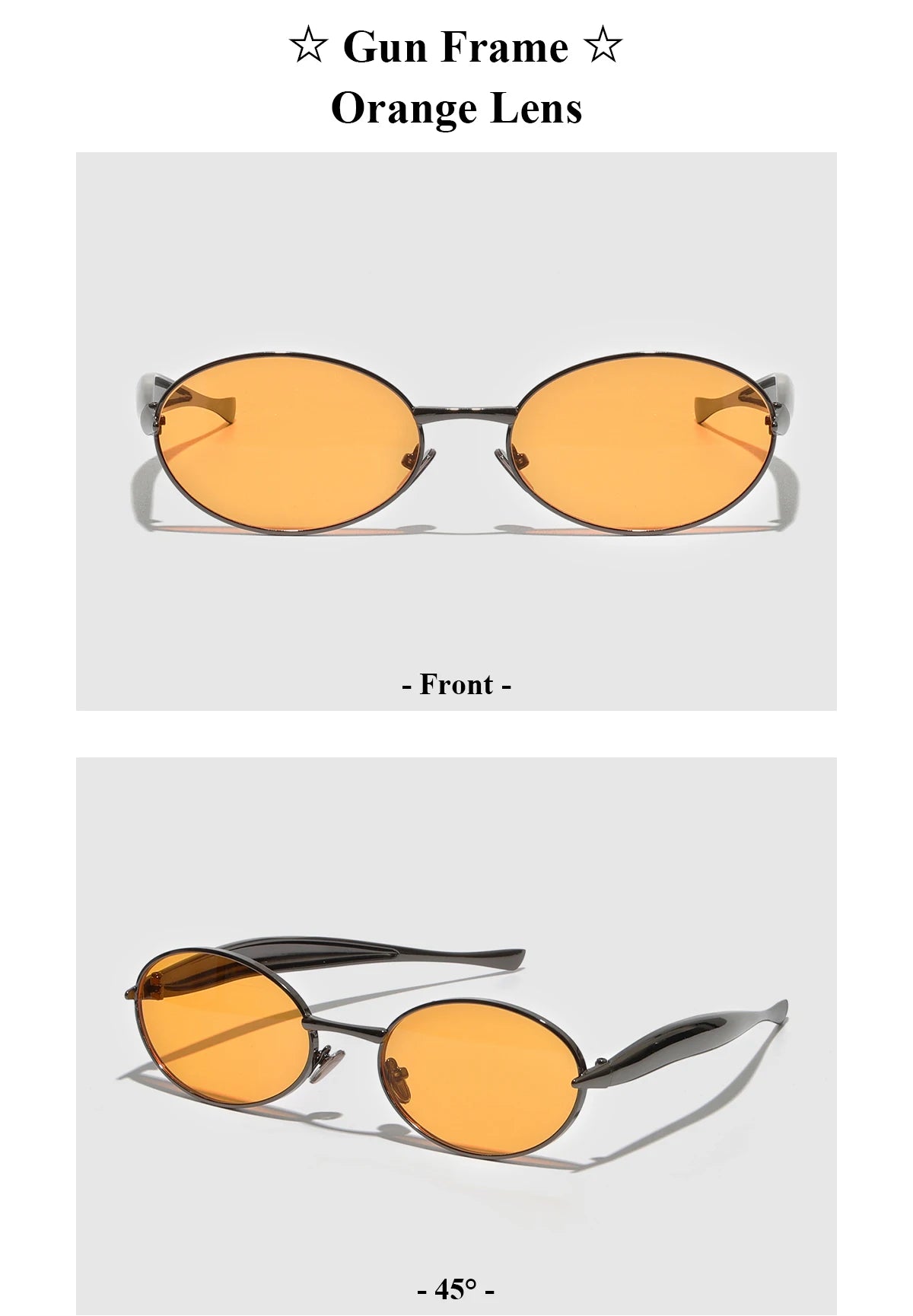 Luxury Metal Frame Cat Eye Oval Women's Sunglasses