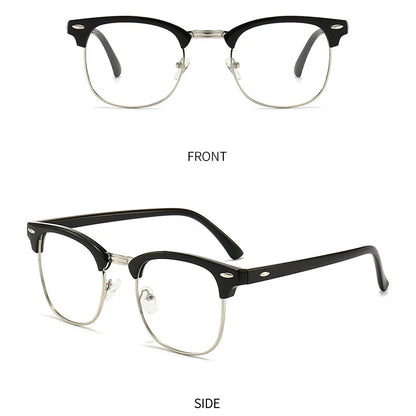 Retro Classic Half Frames Anti Blue Light Eyeglasses - retinosa