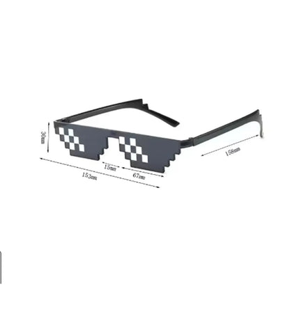 5Pcs Trick Toy Thug Life Pixel Mosaic Glasses