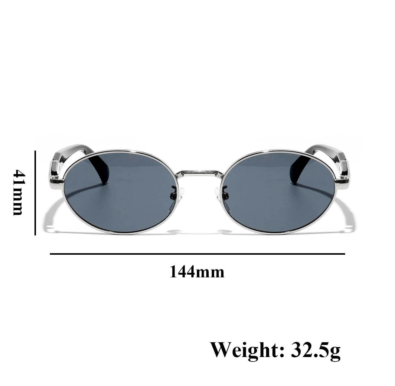Luxury Metal Frame Cat Eye Oval Women's Sunglasses