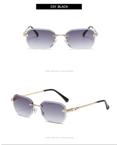 Hiking Rimless Square Anti Light Glasses