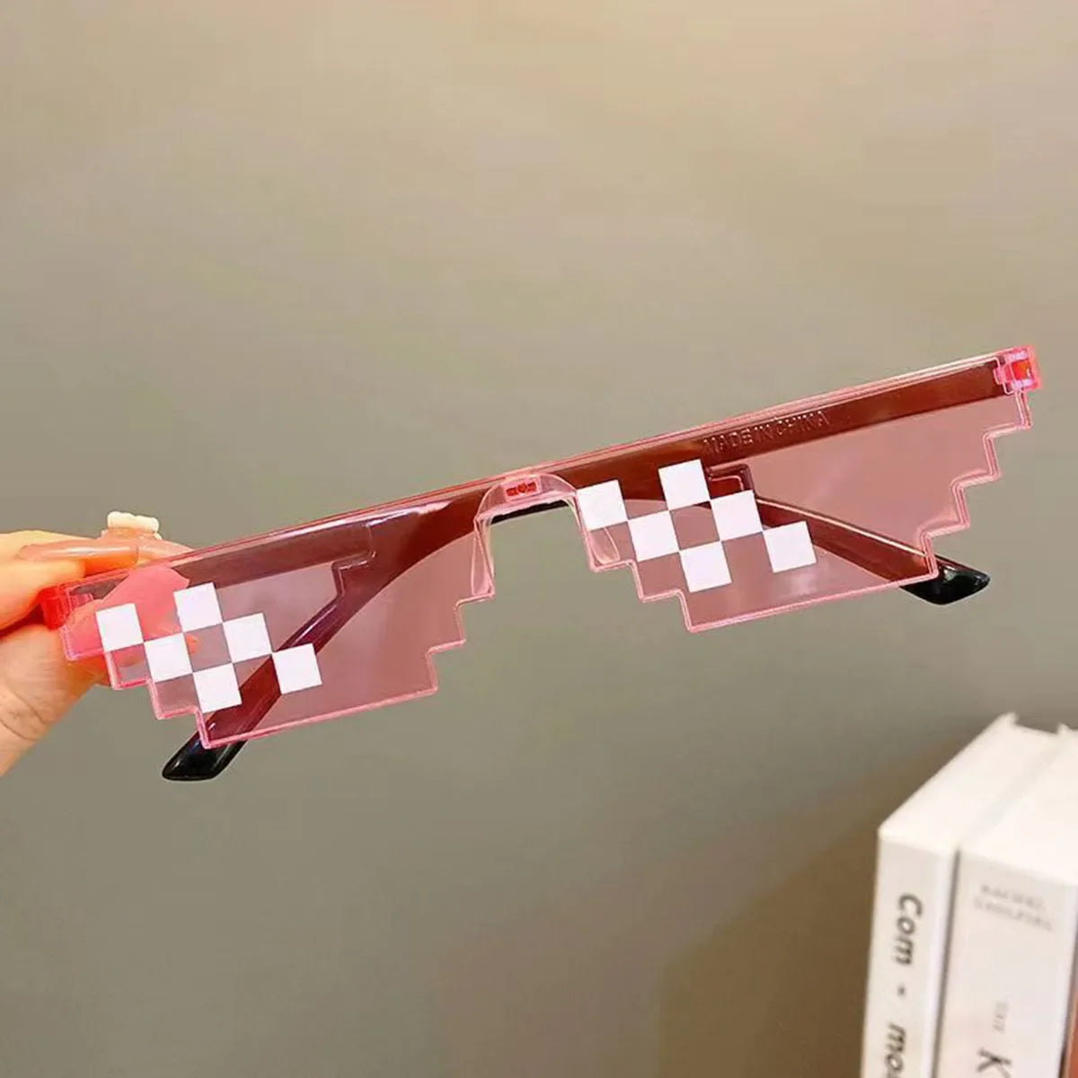 5Pcs Trick Toy Thug Life Pixel Mosaic Glasses