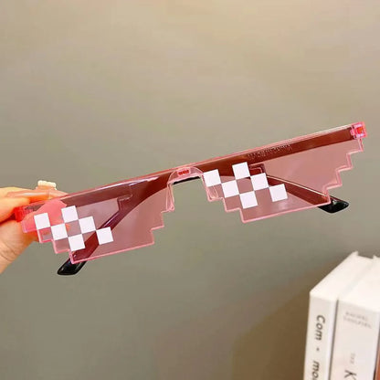 5Pcs Trick Toy Thug Life Pixel Mosaic Glasses