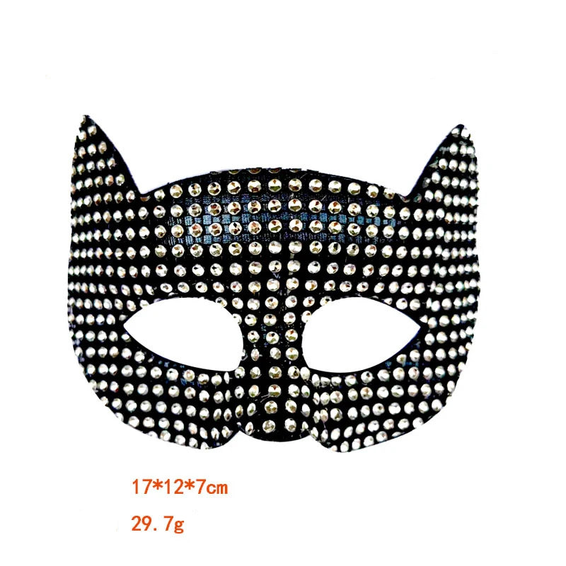 Sexy Cat Ear Bling Masks & Gloves