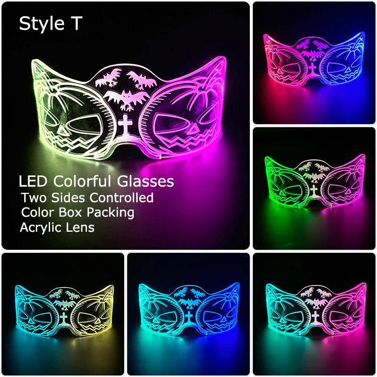 LED Neon Luminous Glow Party Glasses