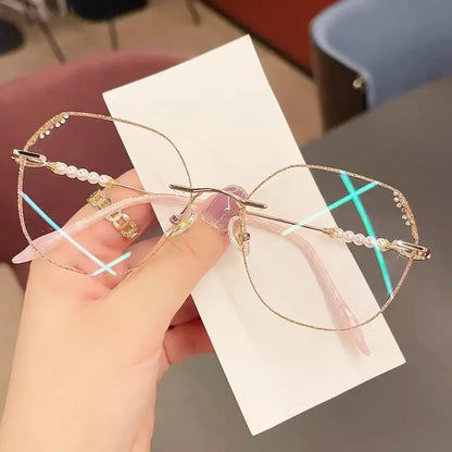 Diamond Rimless Presbyopia Glasses – Large Frame