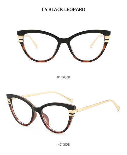 Chic retro cat-eye blue light glasses - retinosa