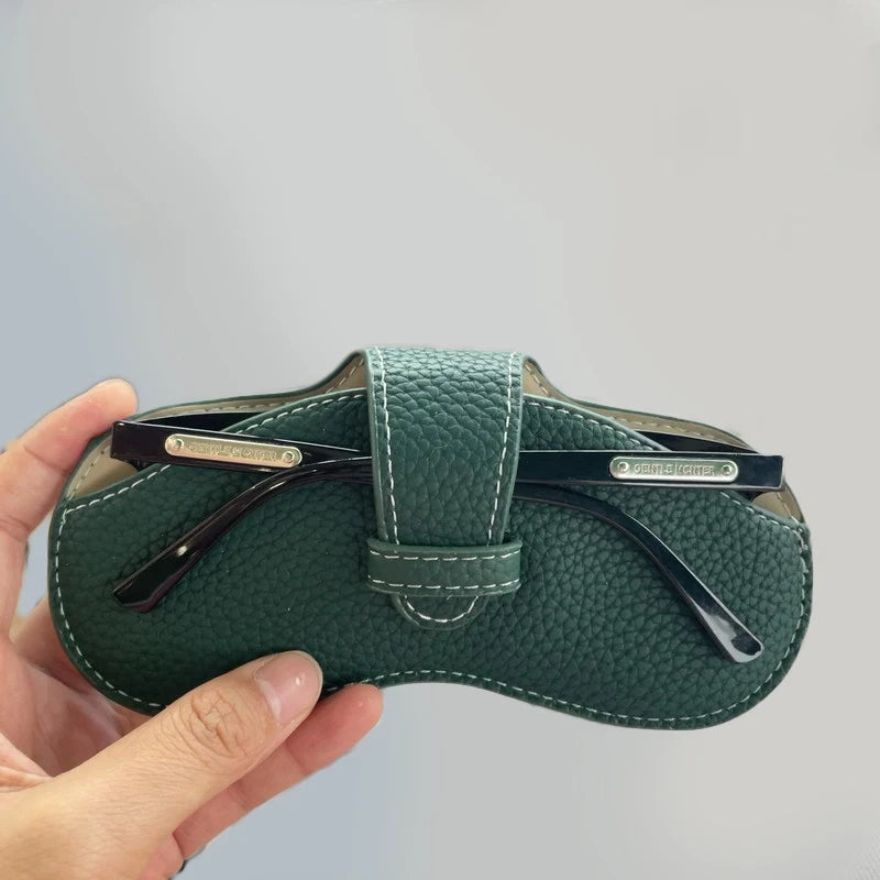 Portable Soft Leather Glasses Case