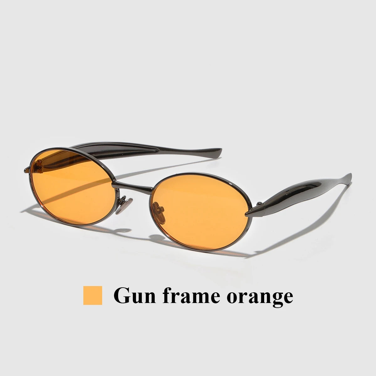 Luxury Metal Frame Cat Eye Oval Women's Sunglasses