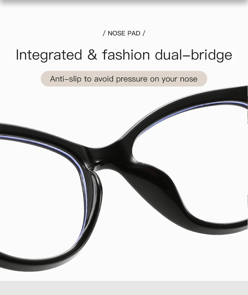 Chic retro cat-eye blue light glasses - retinosa