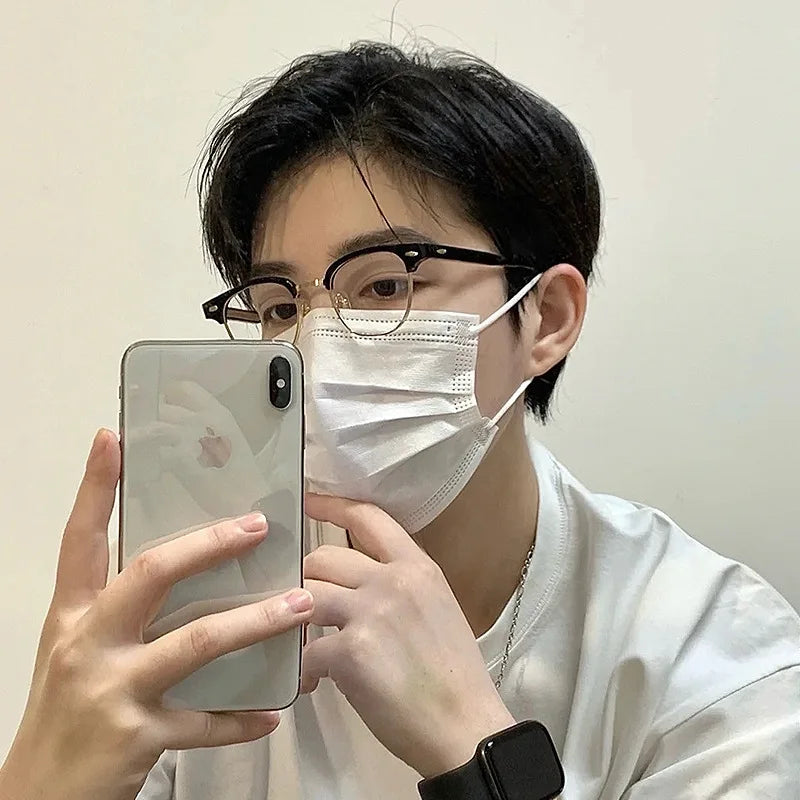 Retro Classic Half Frames Anti Blue Light Eyeglasses - retinosa