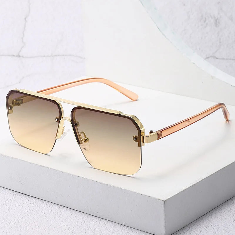 Gradient Men's Luxury Metal Frame Sunglasses