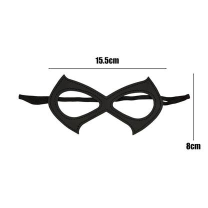 Half Face Mask Elastic Band Black Eye Mask Halloween Party