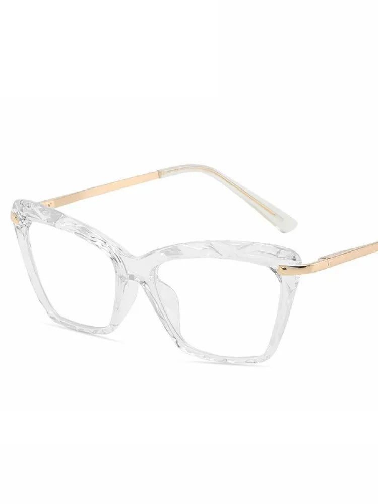 Transparent Stylish Women Cat Eye Glasses - retinosa