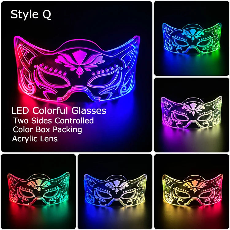 LED Neon Luminous Glow Party Glasses