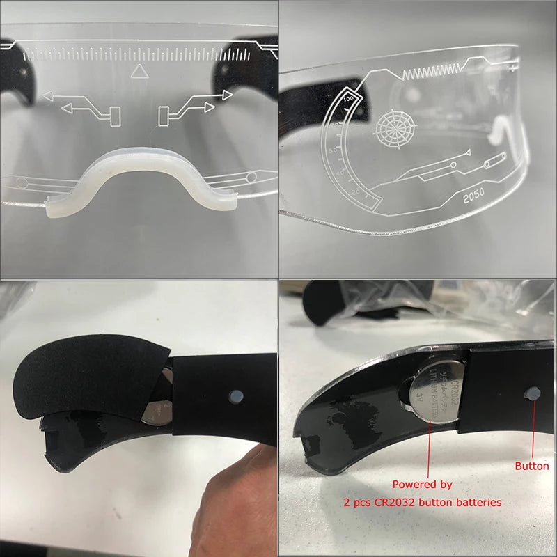 LED Neon Luminous Glow Party Glasses