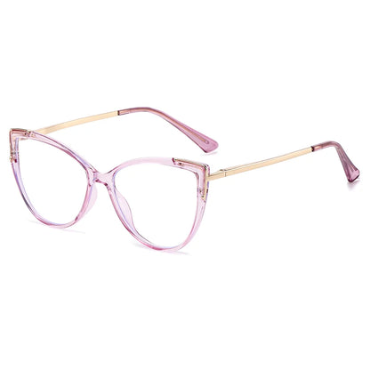 Cat Eye Anti-Blue Light Spring Hinged Glasses - retinosa