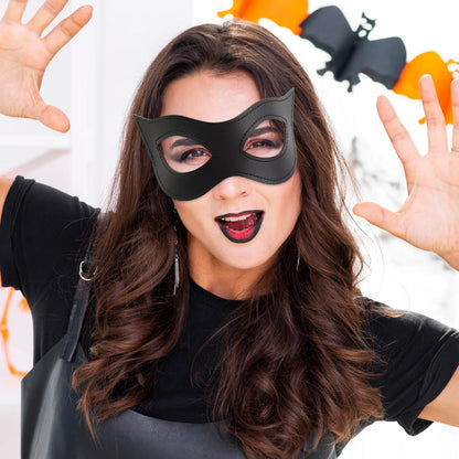 Half Face Mask Elastic Band Black Eye Mask Halloween Party