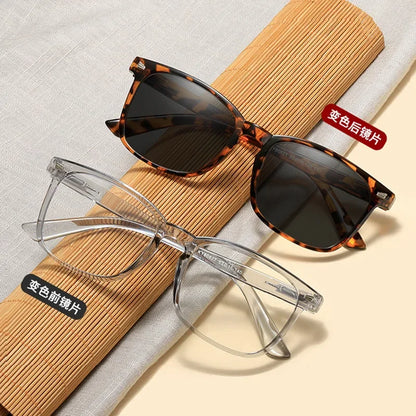 Anti-UV Far Sight Photochromic Reading Eyeglasses