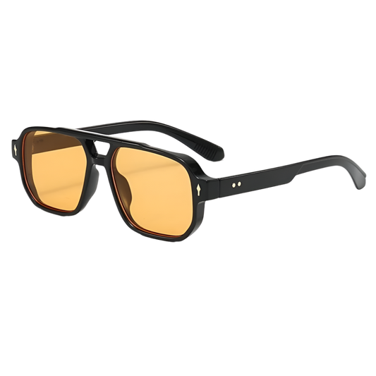 Retro Double Bridge Square Sunglasses