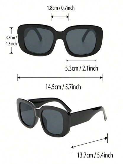 5PCS Unisex Metal Plastic Street Fashion Sunglasses