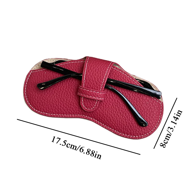 Portable Soft Leather Glasses Case