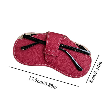 Portable Soft Leather Glasses Case