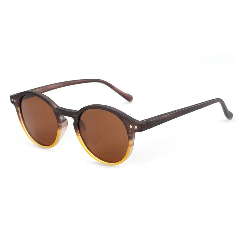 Retro Circular Polarized Sunglasses