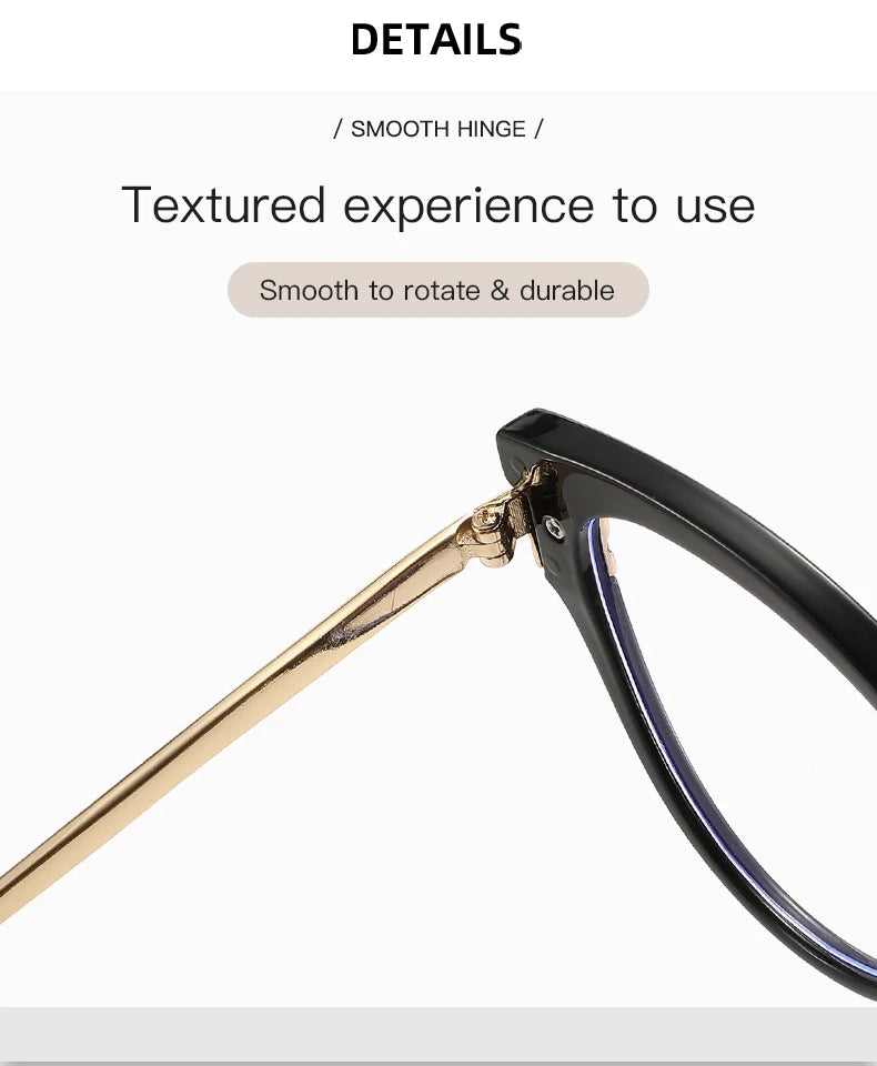 Chic retro cat-eye blue light glasses - retinosa