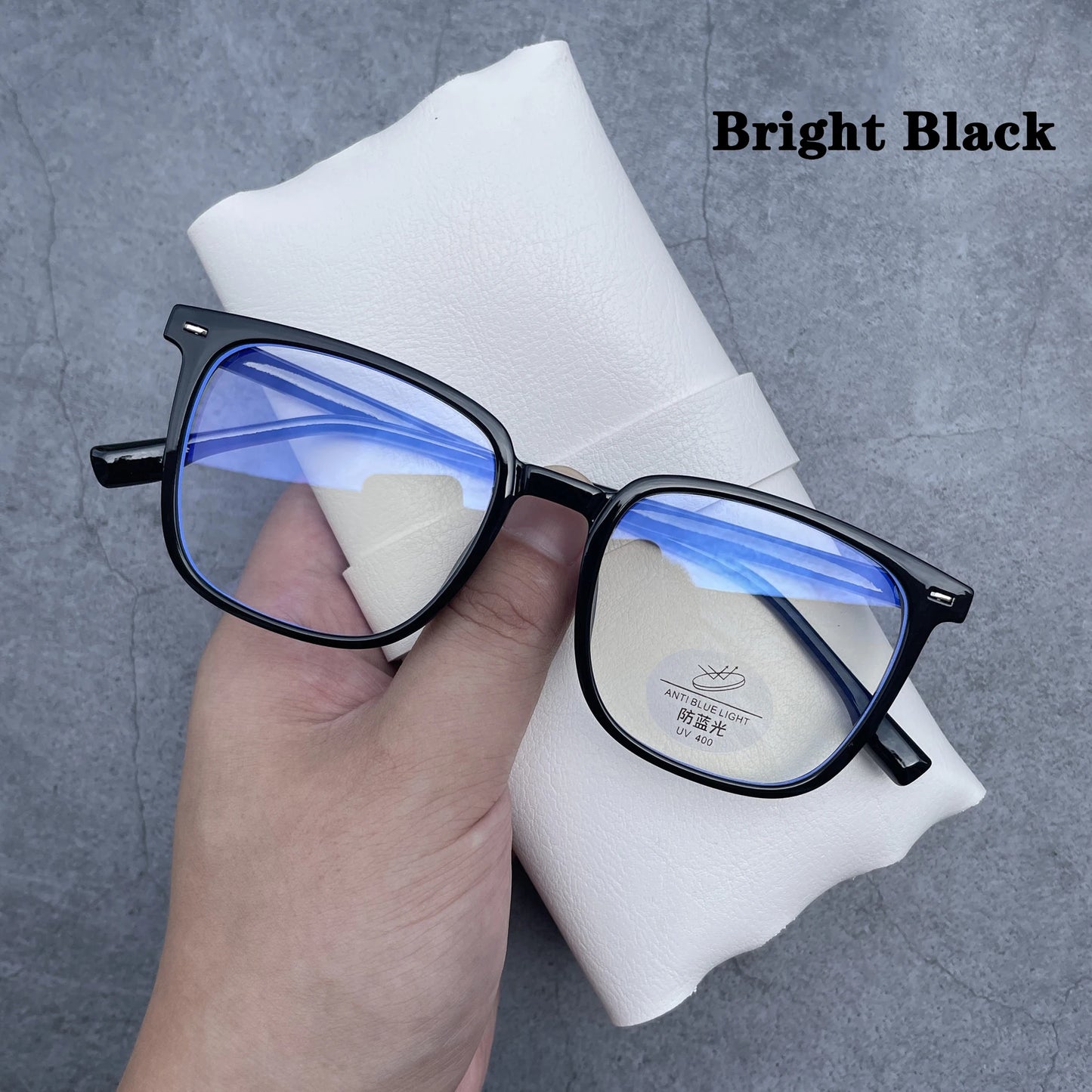 Black Anti-Blue Light Computer Unisex Square sunglasses