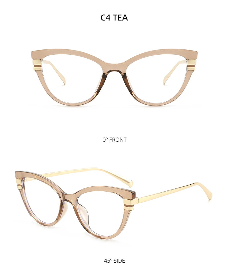 Chic retro cat-eye blue light glasses - retinosa