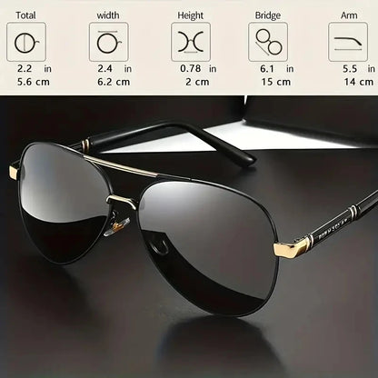 Men Polarized UV400 Metal Frame Sunglasses