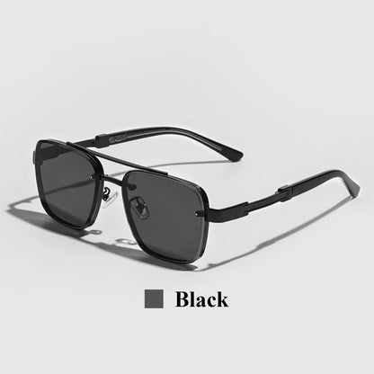 Ruiao Square Pilot Metal Gradient Luxury Sunglasses