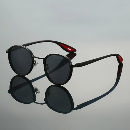 Unisex Vintage Round Metal – Luxury Punk Fashion Sunglasses