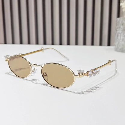 Metal Oval Frame Sunglasses Vintage Outdoor
