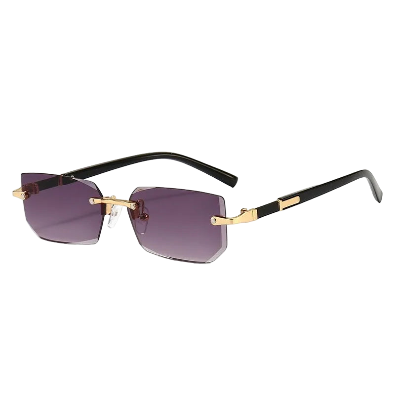 Frameless Luxury Trimmed Square Sunglasses