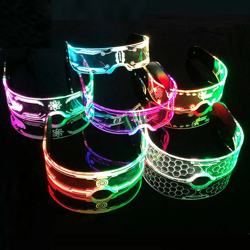 LED Neon Luminous Glow Party Glasses
