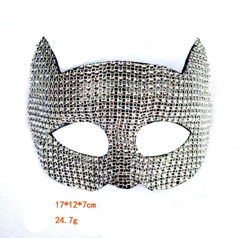 Sexy Cat Ear Bling Masks & Gloves